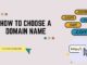 How to choose a domain name