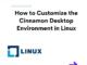 How to Customize the Cinnamon Desktop Environment in Linux